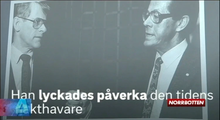 Ingvar Karlsson och Bengt Huldqvists på historisk bild i SVT-inslaget, med rubriken "Han lyckades påverka den tidens makthavare" Ingvar Karlsson och Bengt Huldqvists på historisk bild i SVT-inslaget, med rubriken "Han lyckades påverka den tidens makthavare"