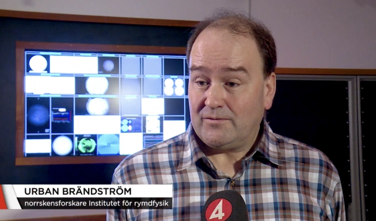 Urban Brändström intervjuas i TV4