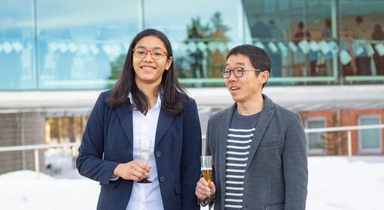 Angèle Pontoni och Manabu Shimoyama Angèle Pontoni och Manabu Shimoyama