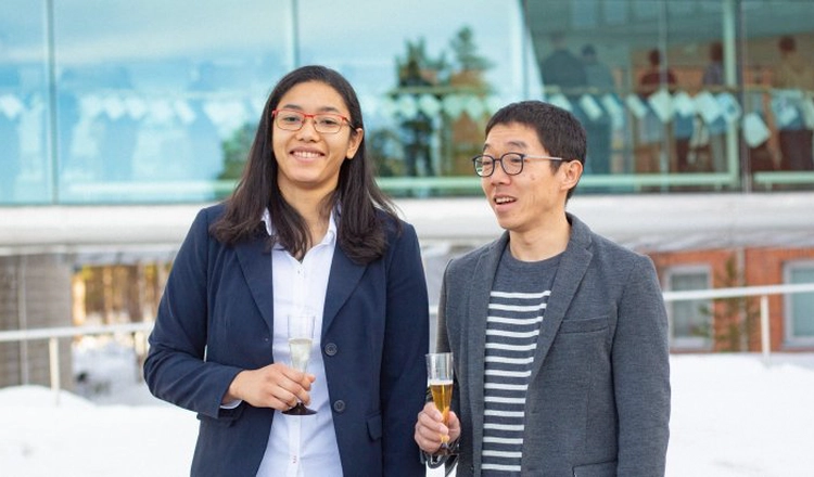 Angèle Pontoni och Manabu Shimoyama Angèle Pontoni och Manabu Shimoyama