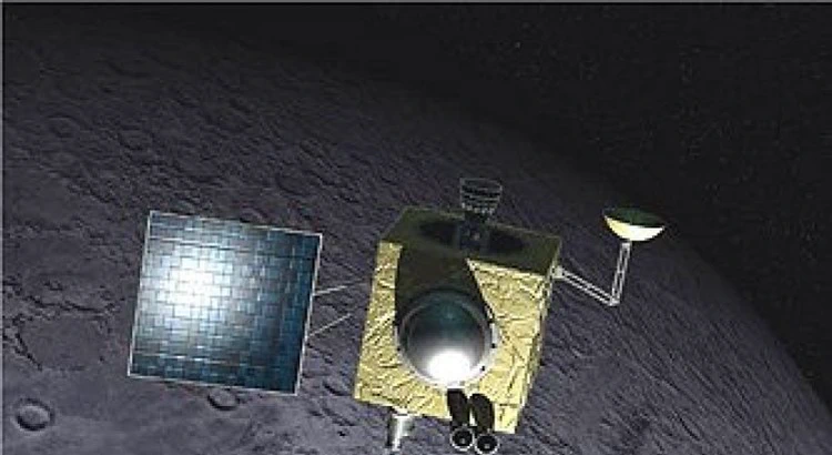 Illustration gjord av ESA av satelliten Chandrayan-1, som fortfarande sedan oktober 2008, är i omloppsbana runt månen. Illustration gjord av ESA av satelliten Chandrayan-1, som fortfarande sedan oktober 2008, är i omloppsbana runt månen.