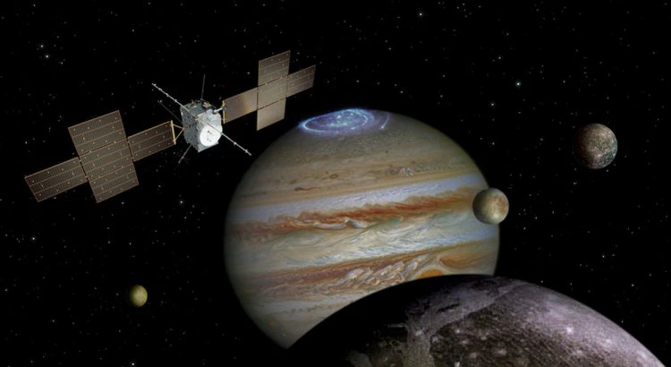 JUICE som ska färdas till Jupiter och dess isiga månar. JUICE som ska färdas till Jupiter och dess isiga månar.