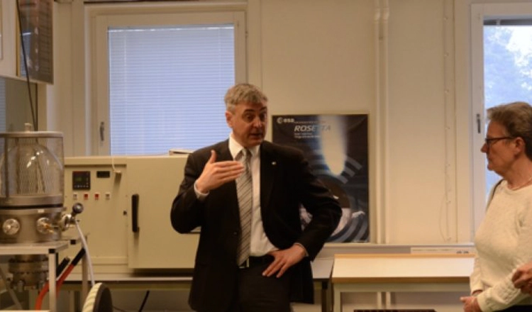 Stas Barabash under runturen på Rymdcampus