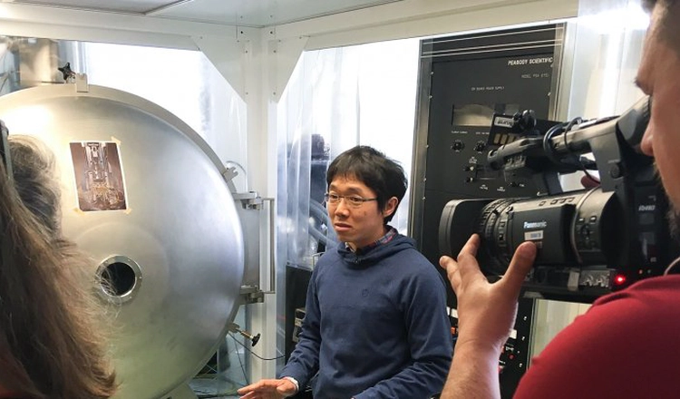 Manabu Shimoyama intervjuas i IRF:s SpaceLab