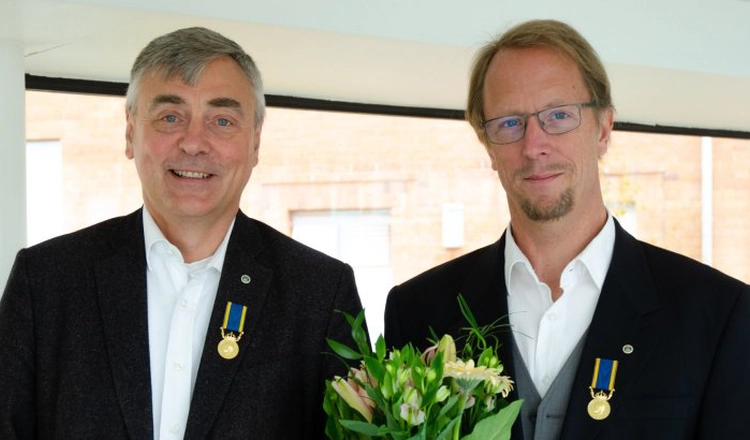 Stas Barabash och Hans Nilsson med medaljer Stas Barabash och Hans Nilsson med medaljer