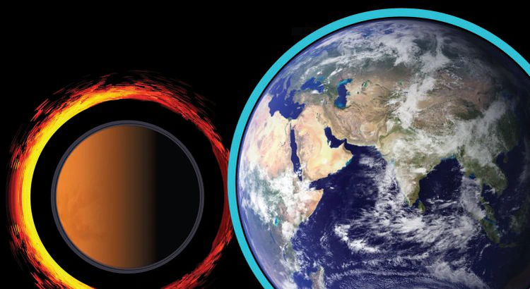 Saturnus måne Titan och Jorden Saturnus måne Titan och Jorden
