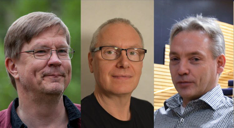 Porträtt av Jan-Erik Wahlund, Peje Nilsson och Jonas Olsen Porträtt av Jan-Erik Wahlund, Peje Nilsson och Jonas Olsen