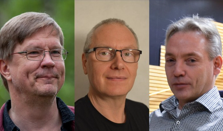 Porträtt av Jan-Erik Wahlund, Peje Nilsson och Jonas Olsen