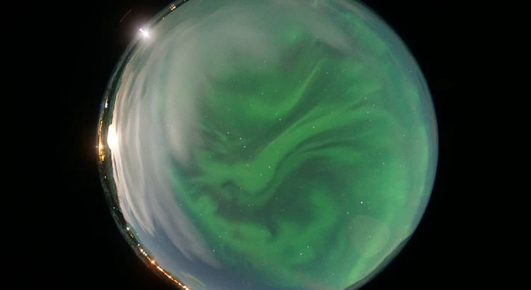 Norrsken över Kirunafjällen