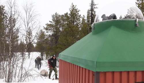 In winter, the station in Silkkimuotka can only be reached by skis or snowshoes