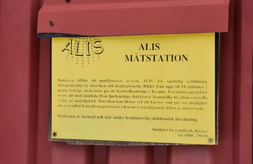 Information sign attached to the station