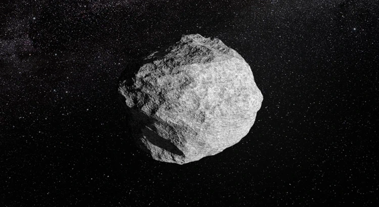 Artistisk illustration av en asteroid. Artistisk illustration av en asteroid.