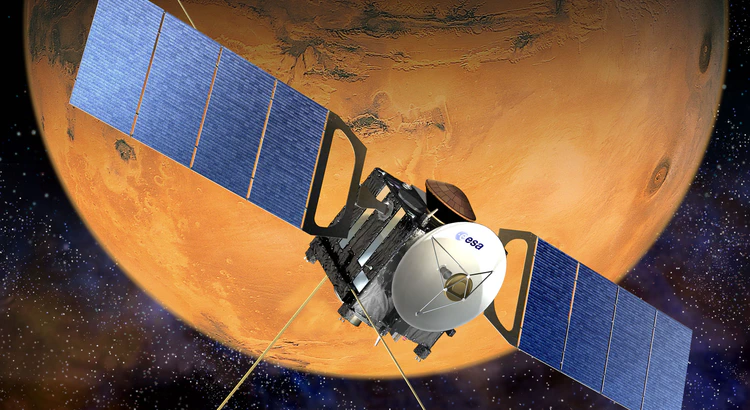 Mars Express och Mars. Mars Express och Mars.