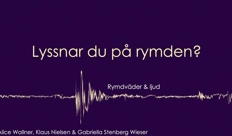 Lyssnar du på rymden rubrik Lyssnar du på rymden rubrik