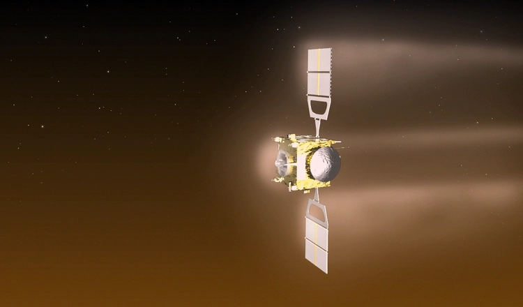 Visualisering av Venus Express under inbromsningsmanöver