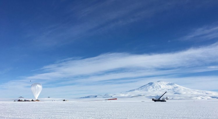 A scientific balloon payload is being prepared for launch in McMurdo Station, Antarctica. NASA’s Wallops Flight Facility